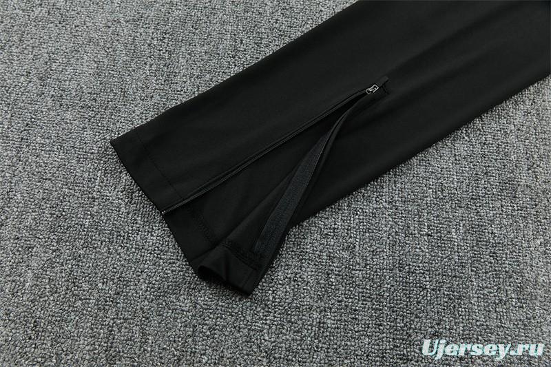 2026 Brazil Black & Yellow Half Zipper Jacket Tracksuit + Long Pants