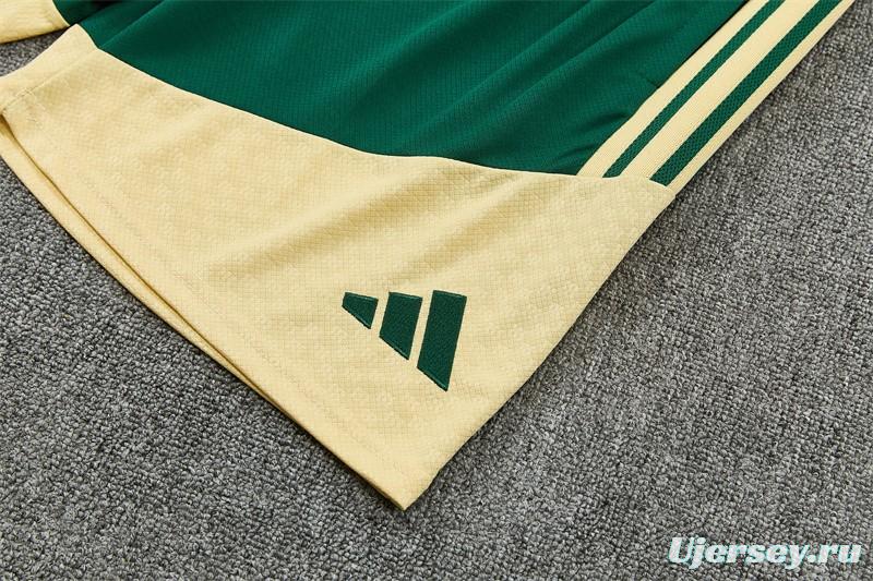 2026 Real Madrid Green & Cream  Short Sleeve+Soccer Shorts