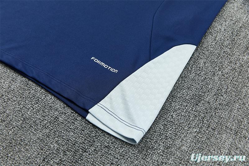26/27 Real Madrid Away Navy Blue Half Zipper Jacket Tracksuit + Long Pants