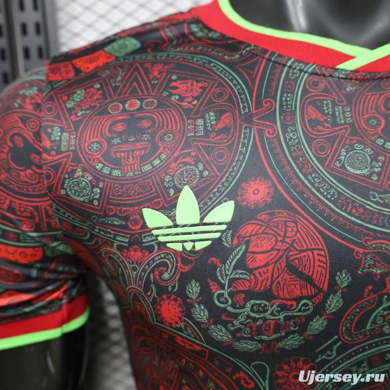 Player Version 2026 Mexico  Black with Aztec Calendar & Day of the Dead Special Edition Jersey