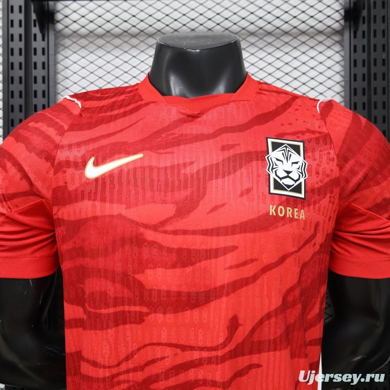 Player Version 2026 South Korea  Red  Home Jersey