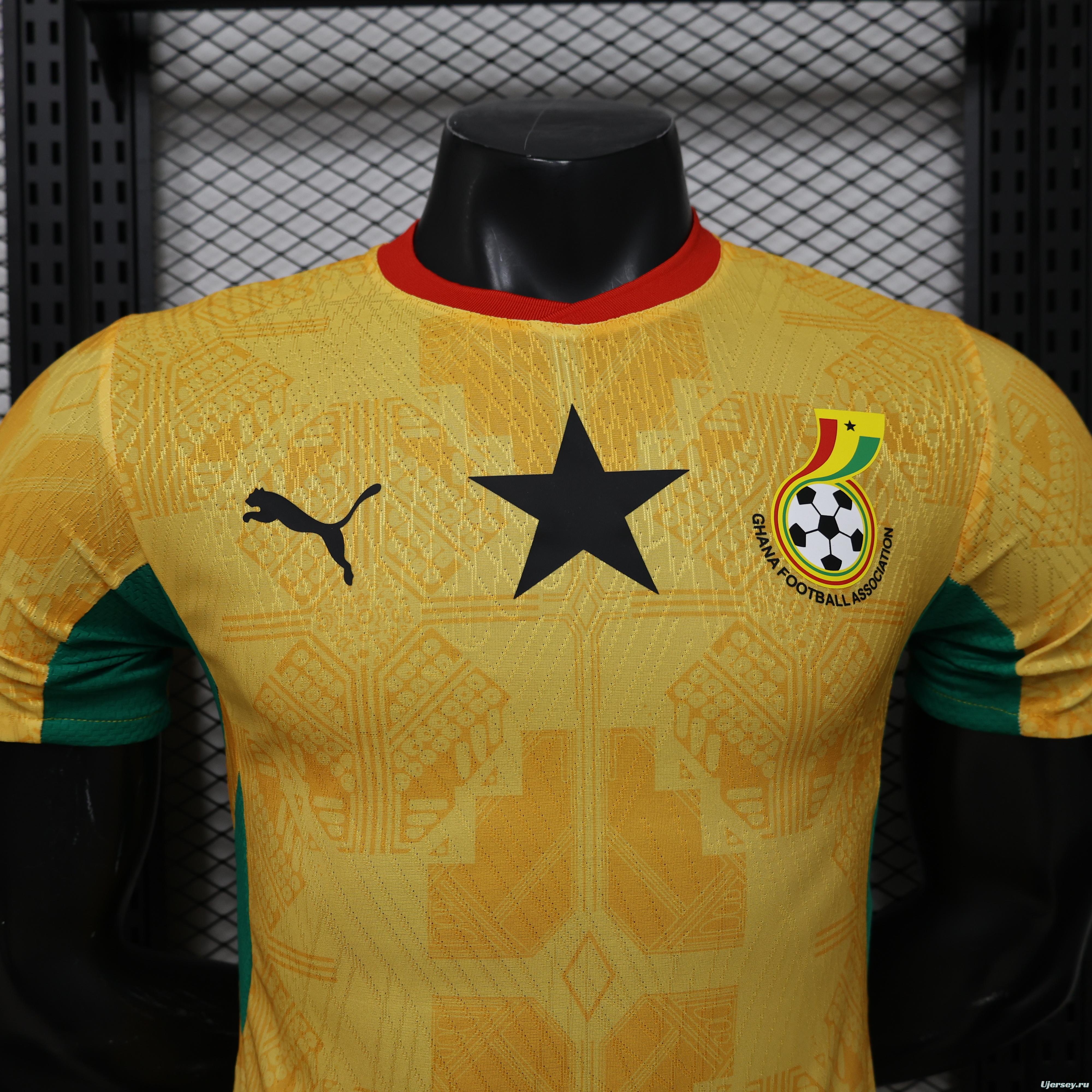 Player Version 26/27 Ghana  Away  Yellow & Green/Red Accent Jersey