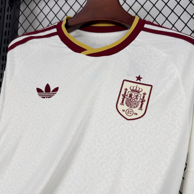 2026 Mens Spain World Cup Away Long Sleeve Jersey