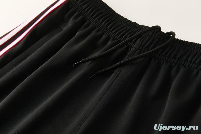 2026/27 Manchester United Black Grunge Splatter Paint Full Zipper Jacket Tracksuit + Long Pants