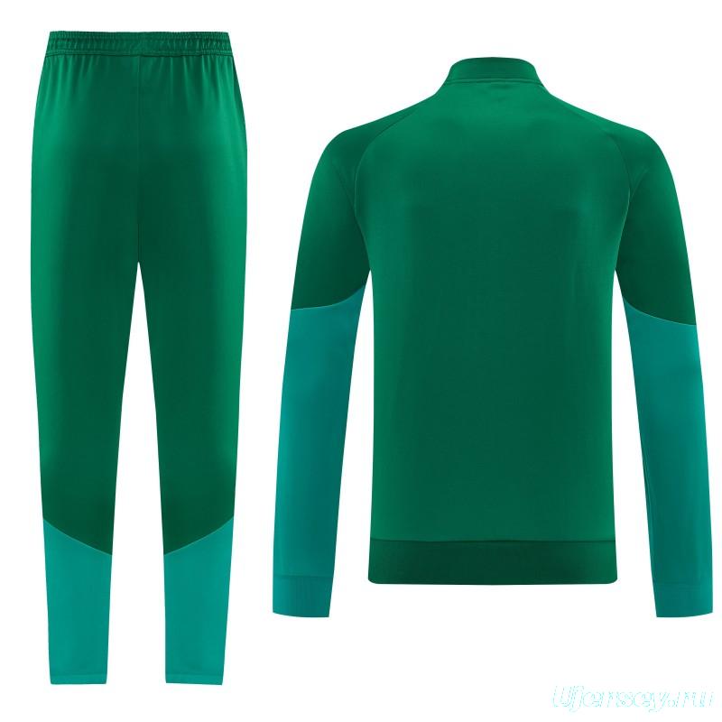 26/27 Algeria  Dark Green  Zipper Training Jacket Tracksuit + Long Pants (Adidas)