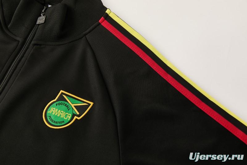 2026/27 Jamaica  Black  Full Zipper Jacket Tracksuit + Long Pants