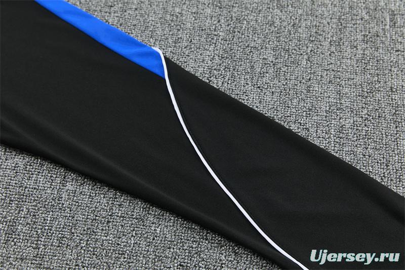 2026 Atletico Madrid Black Half Zipper Jacket Tracksuit + Long Pants