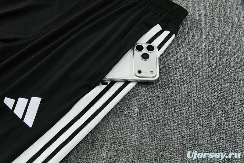 2026 Spain Black & White Half Zipper Jacket Tracksuit + Long Pants