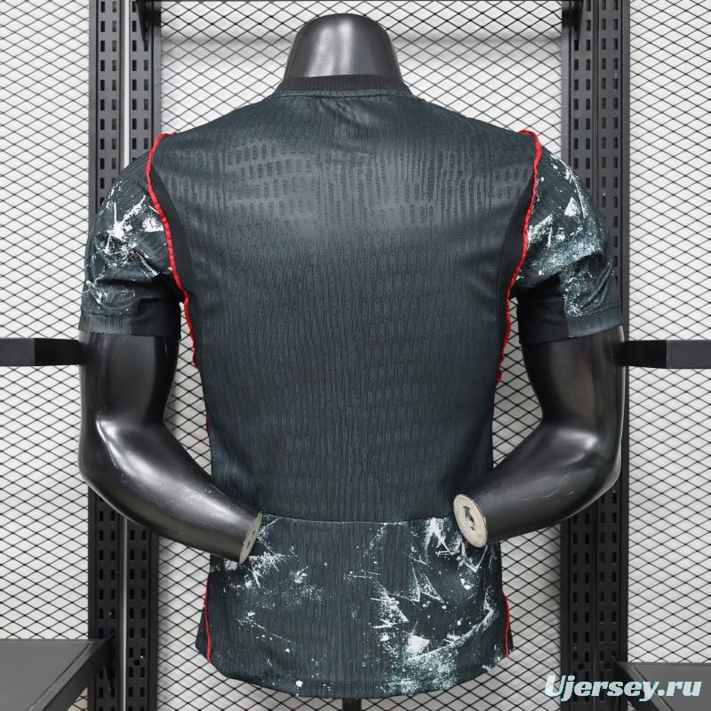 Player Version 2026 Canada Third Dark Grey with Shattered Ice Crystal Allover Print Jersey