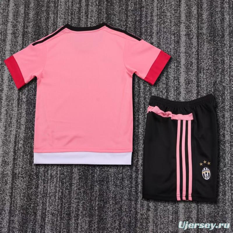 Retro Kids 15/16 Juventus Away Pink Jersey