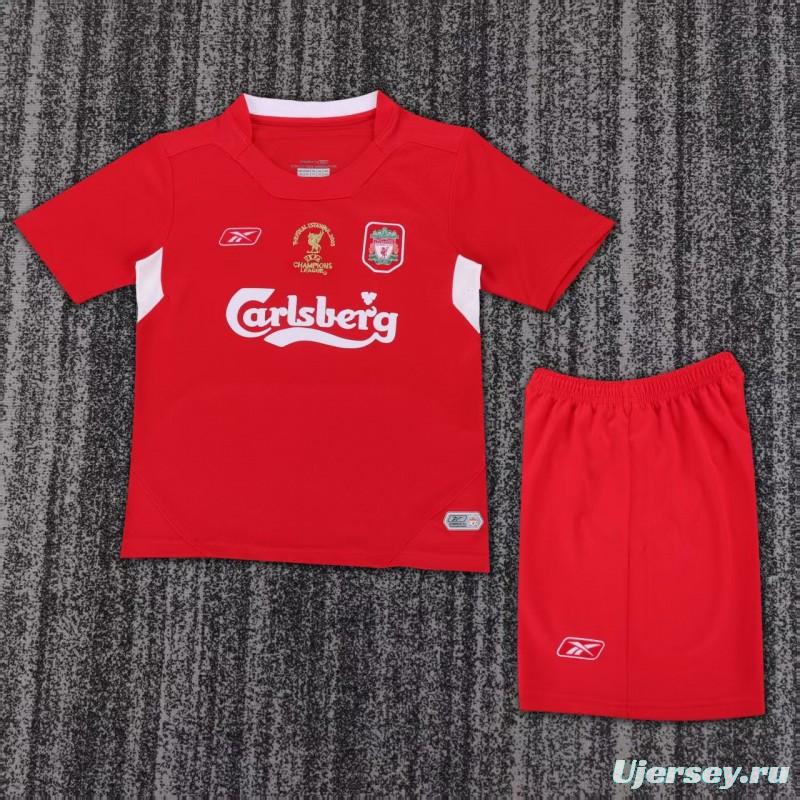 Retro Kids 04/05 Liverpool Home Jersey