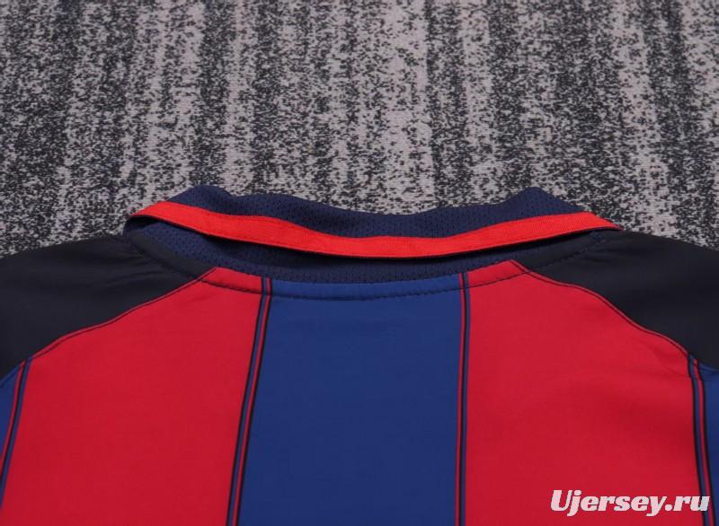 Retro Kids 03/04 Barcelona Red Blue Home Jersey