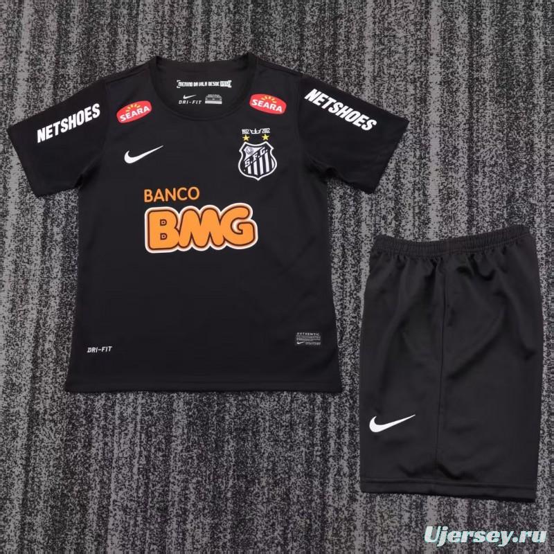 Retro Kids 12/13  Santos Black Jersey