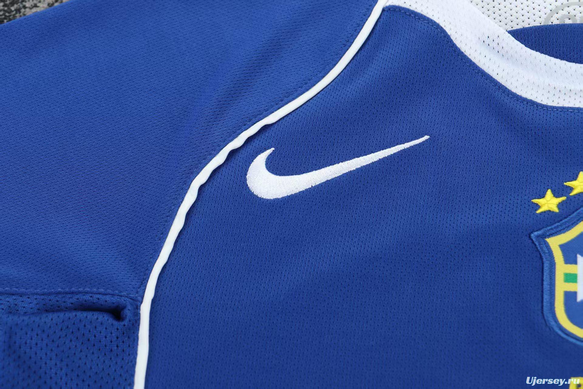 Retro 2004 Kids Brazil Away Jersey