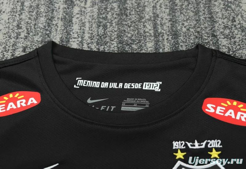 Retro Kids 12/13 Santos FC Black Long Sleeve Jersey