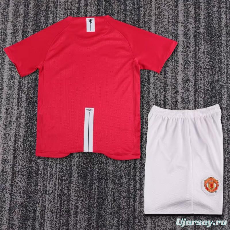 Retro Kids 07/08 Manchester United Home Jersey