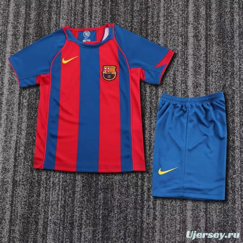 Retro Kids 04/05 FC Barcelona Home Jersey