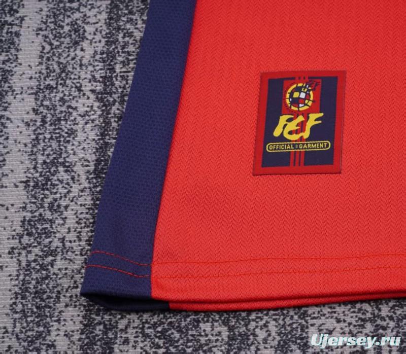 Retro Kids 1998 Spain Home Jersey