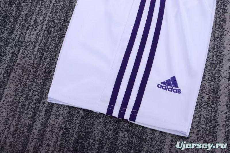 Retro 2007/08 Kids Real Madrid White & Purple Home Jersey