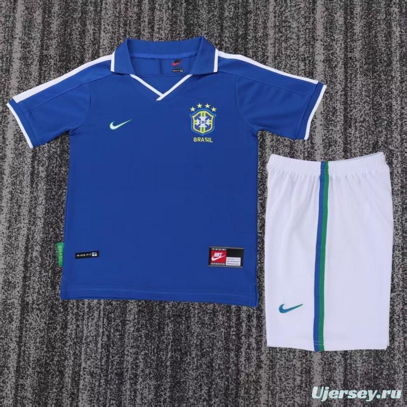 Retro Kids 1997 Brazil Away Jersey