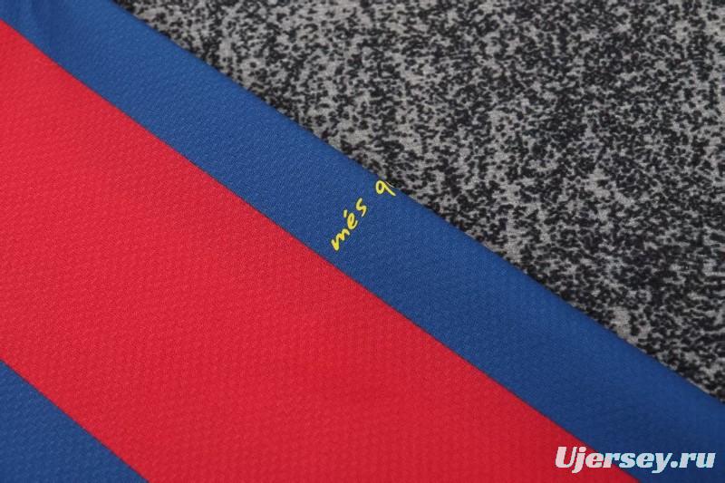Retro Kids 10/11 Barcelona Red Blue Home Long Sleeve Jersey