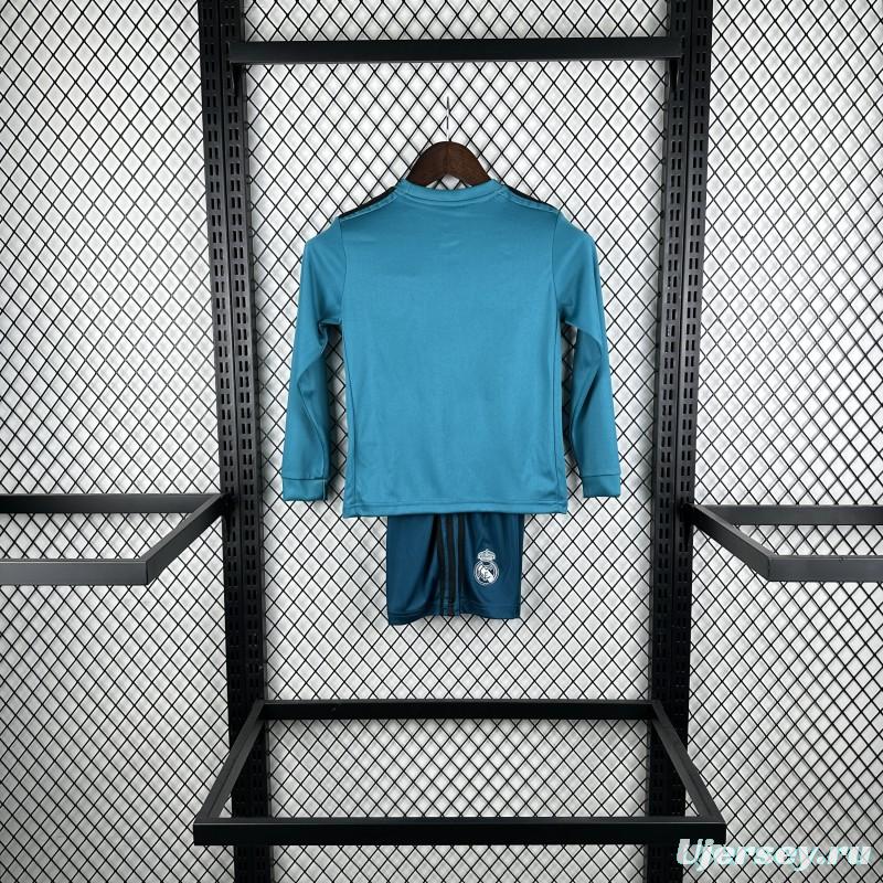 Retro Kids 17/18 Real Madrid Third Long Sleeve Jersey