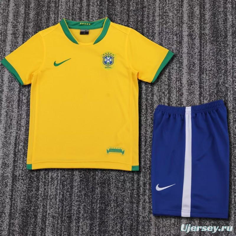 Retro Kids 2006 Brazil Home Jersey