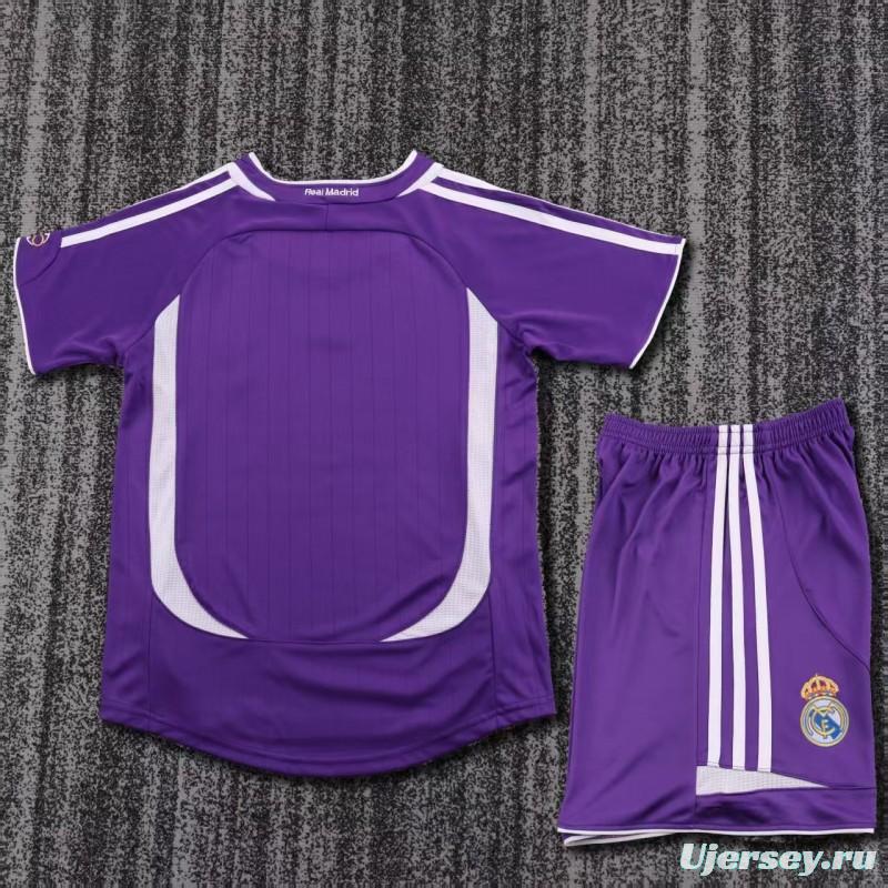 Retro Kids 06/07 Real Madrid Away Purple Jersey