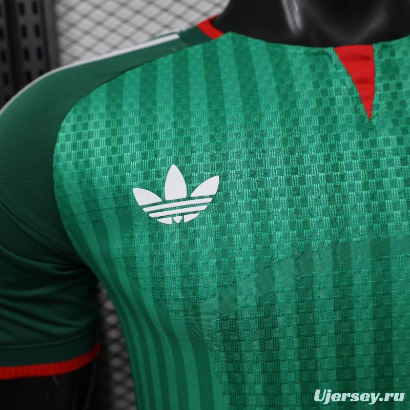 Player Version 26/27 Algeria Away Green with Tonal Vertical Stripe  Jersey