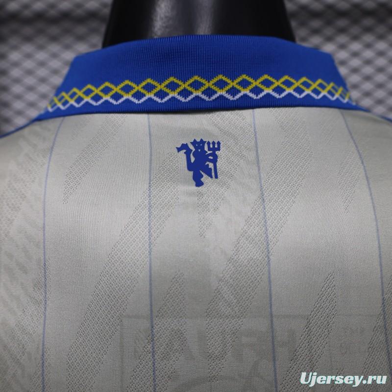 Player Version 26/27 Manchester United Away Cream White Jersey