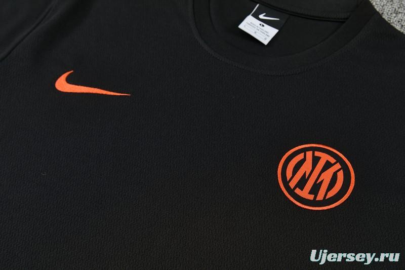 26/27 Inter Milan Black Short  Sleeve Tracksuit + Long Pants