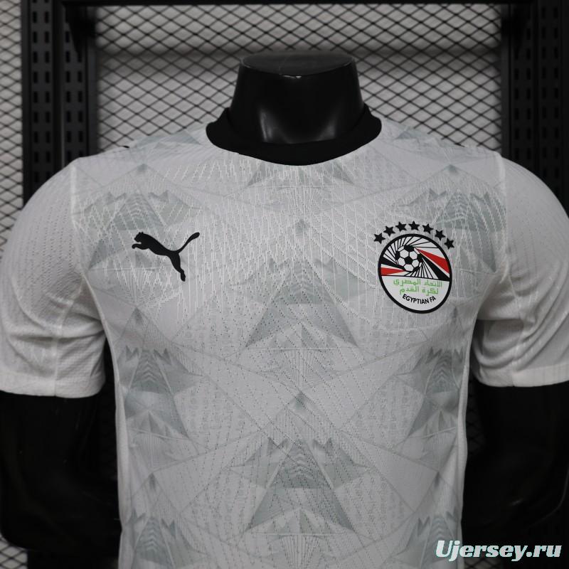 Player Version 2026 Egypt White with Grey  Away Jersey