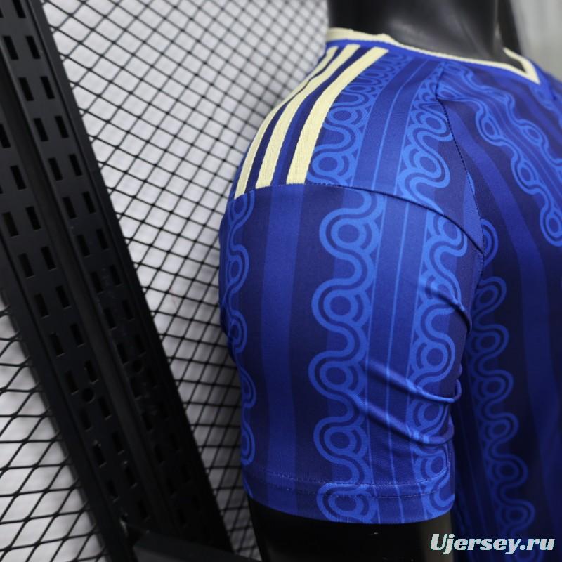 Player Version 2026 Sweden Blue with Tonal Chain Stripe  Away Jersey