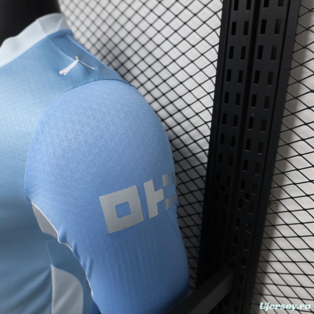 Player Version 26/27 Manchester City Sky Blue with White  Long Sleeve Jersey
