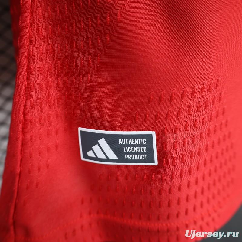 Player Version 26/27 Manchester United Red Polo Collar  Long Sleeve Jersey