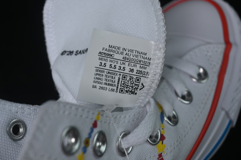 Converse ×Hello Kitty and Friends Picnic Chuck Taylor All Star Hi High-Top Casual Skate Shoes - A17699C