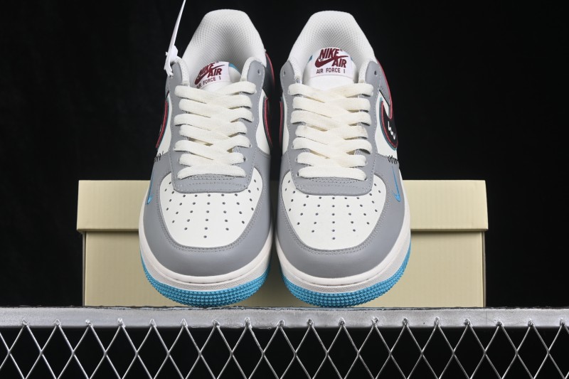 Nike Air Force 1 '07 Low Hand-Painted Graffiti Ice Island Prelude Casual Skateboarding Shoes - LJ8822-616