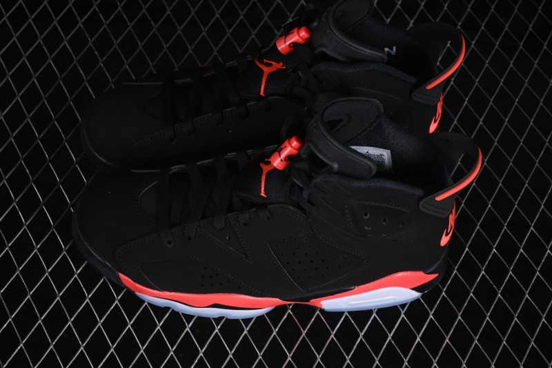 Nike Air Jordan 6 Retro Basketball Shoes with Infrared Accents - CT8529-001
