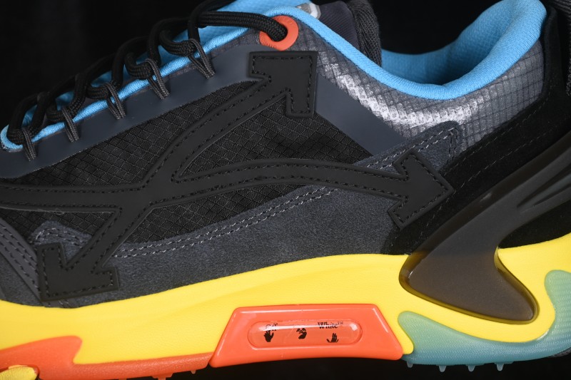 Off-White C/O Virgil Abloh Retro Running Shoes with Deconstructed Design - AJF6