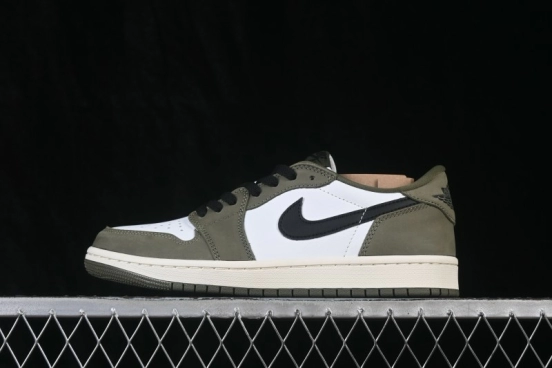 Nike Air Jordan 1 Low OG Medium Olive Low-Top Retro Culture Basketball Shoes - HQ6998-200