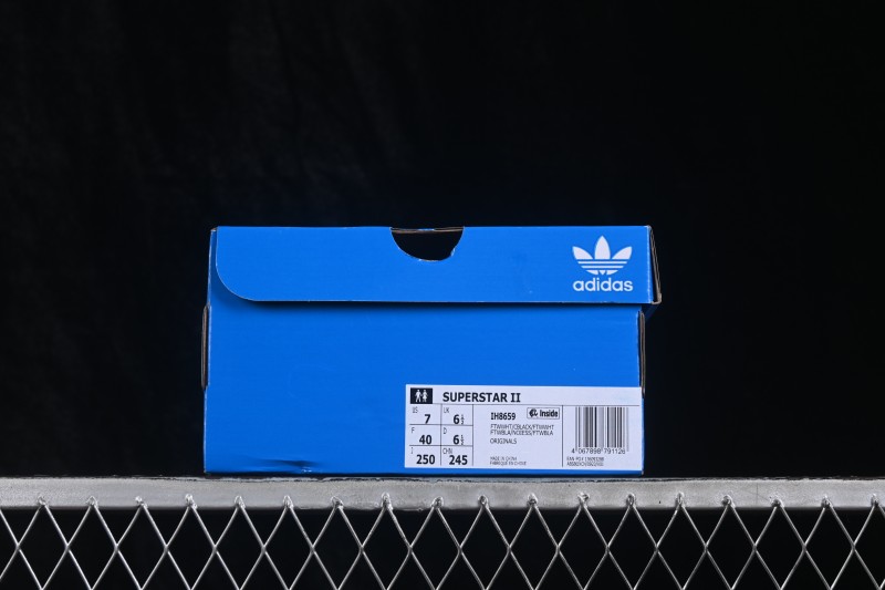 Adidas Superstar II Casual Skateboarding Shoes with Full-Grain Leather Shell Toe - IH8659