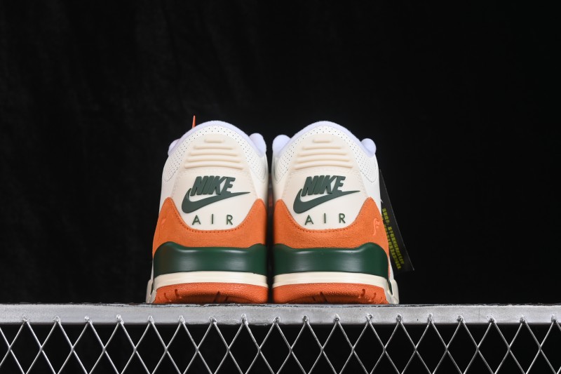 Nike Air Jordan 3 Retro 'Miami' Sneakers with Premium Leather and Bold Colorblocking - IF4491-100