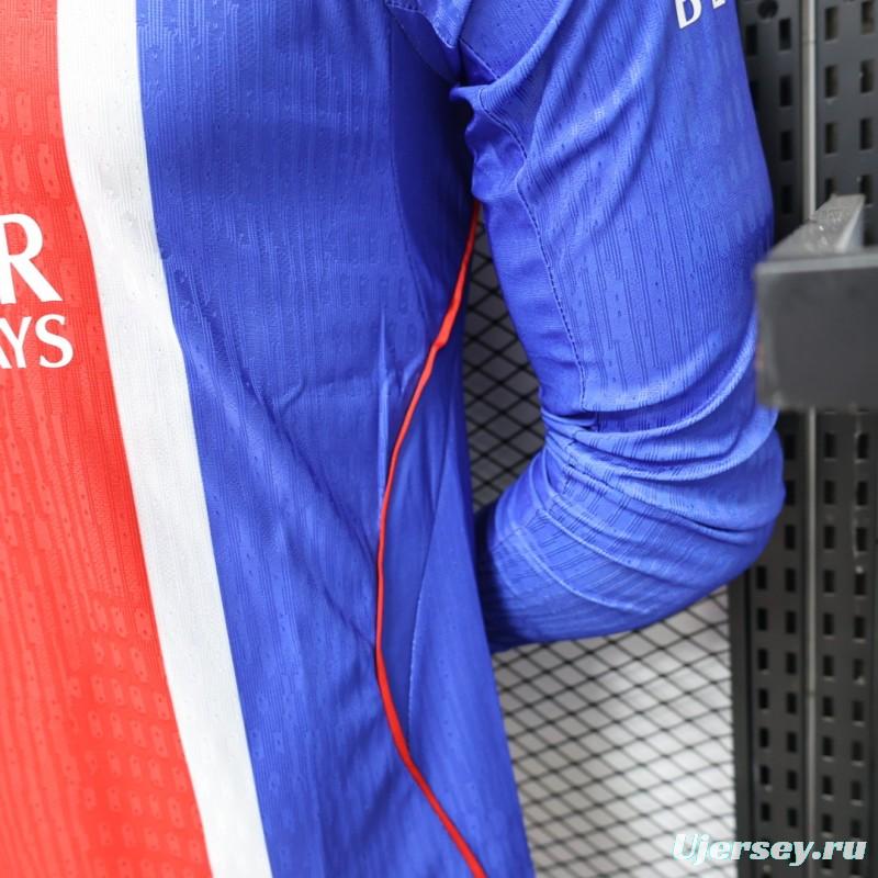 Player Version 26/27 PSG Blue & Red Stripe Long Sleeve Home Jersey