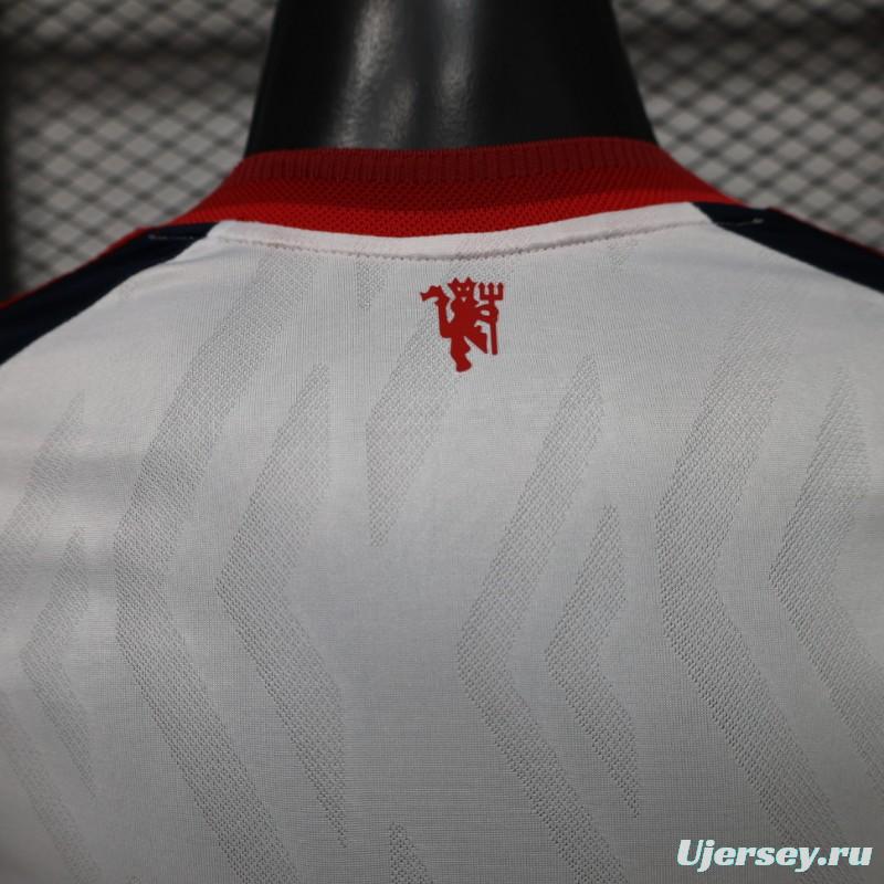 Player Version 26/27 Manchester United Navy & White V-Panel Away Jersey