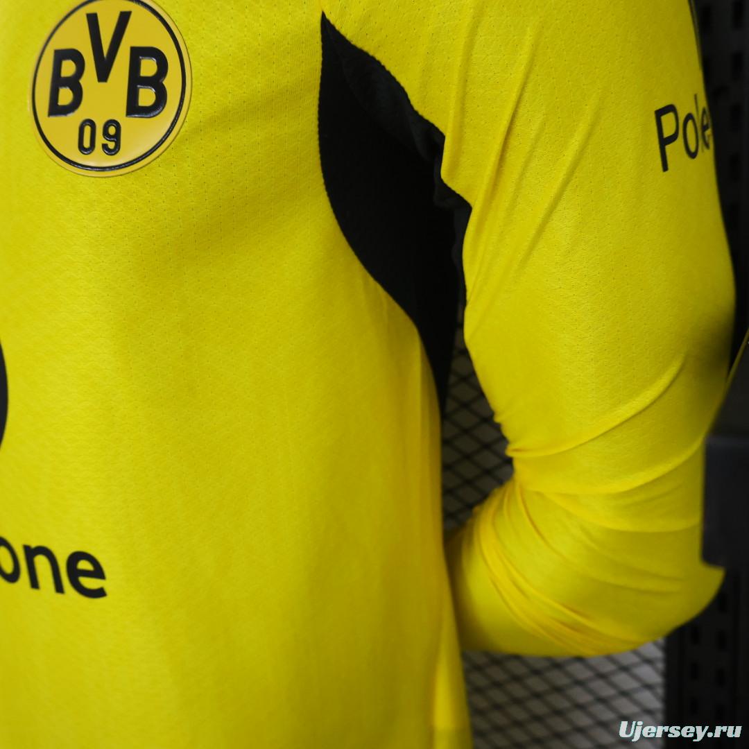 Player Version 26/27  Borussia Dortmund Yellow Home Long Sleeve Jersey