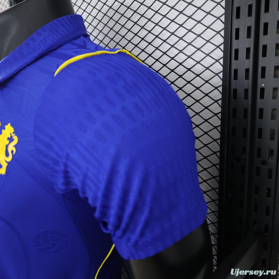 layer Version 26/27 Chelsea FC Royal Blue Polo Collar Home Jersey