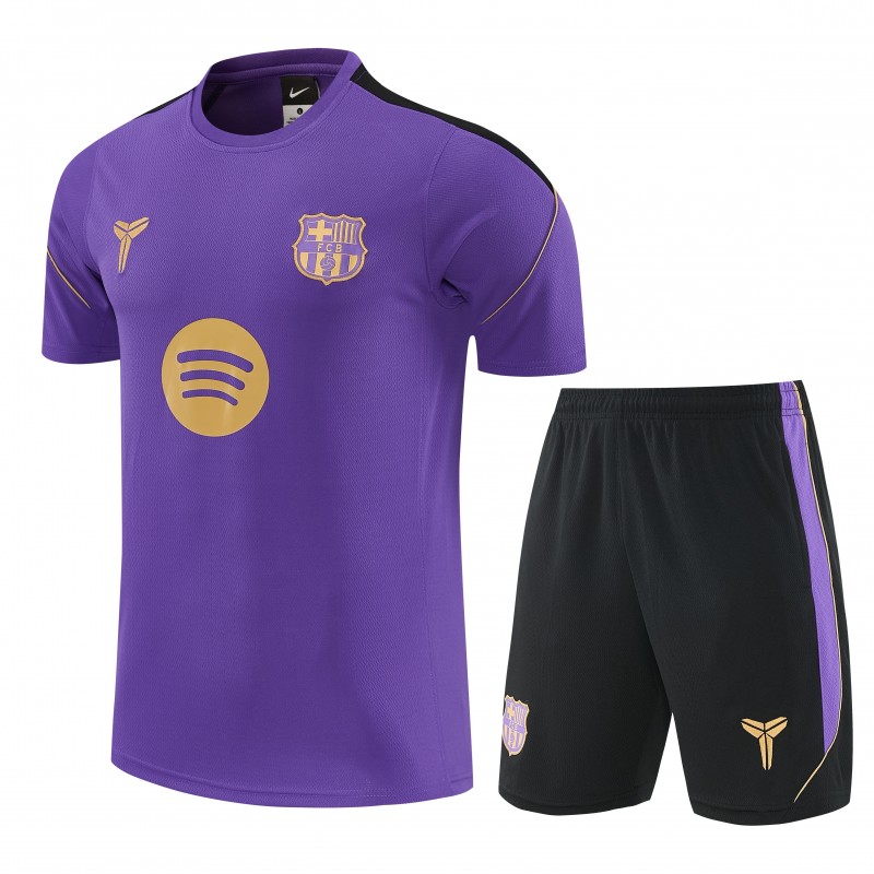 26/27 Barcelona Purple & Black Short Sleeve+Soccer Shorts