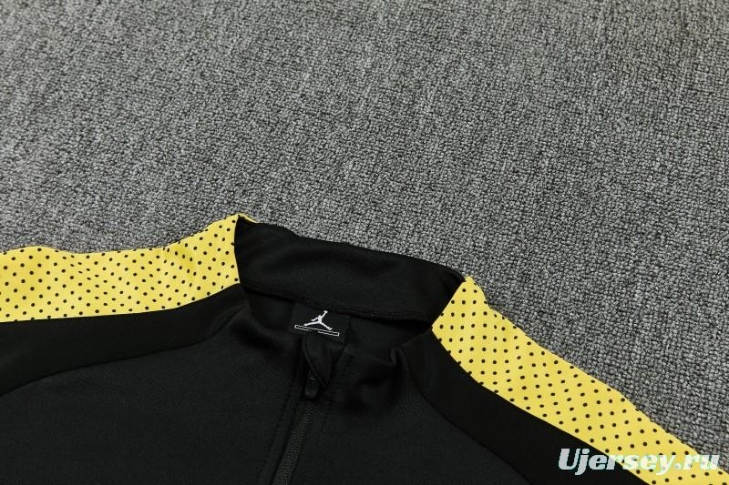 26/27 Brazil Black Full Zipper Jacket Tracksuit + Long Pants