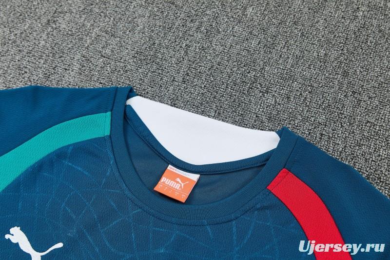 26/27 Portugal Dark Teal  Short Sleeve+Soccer Shorts