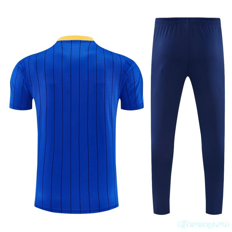 26/27 Boca Blue&Vavy Blue Short Sleeve Tracksuit + Long Pants